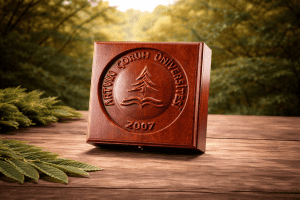 Açü İşlemeli Masif Kare Kutu